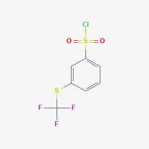 molecular formula C7H4ClF3O2S2 B12867152 3-((Trifluoromethyl)thio)benzenesulfonyl chloride 