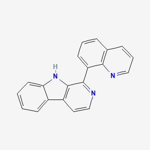 molecular formula C20H13N3 B12867167 1-(Quinolin-8-yl)-9H-pyrido[3,4-b]indole 