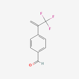 molecular formula C10H7F3O B12867188 4-[1-(Trifluoromethyl)vinyl]benzaldehyde CAS No. 893738-45-9
