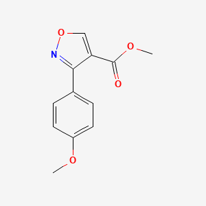 molecular formula C12H11NO4 B12867189 Methyl 3-(4-methoxyphenyl)isoxazole-4-carboxylate 