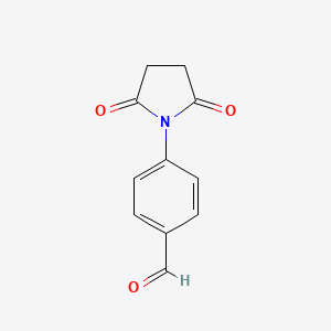molecular formula C11H9NO3 B12867220 4-(2,5-Dioxopyrrolidin-1-yl)benzaldehyde 