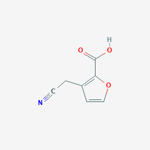 molecular formula C7H5NO3 B12867250 3-(Cyanomethyl)furan-2-carboxylic acid 