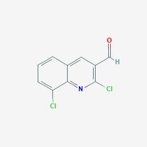 molecular formula C10H5Cl2NO B128673 2,8-二氯喹啉-3-甲醛 CAS No. 144918-96-7