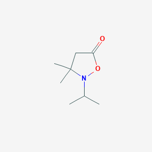 molecular formula C8H15NO2 B12867303 2-Isopropyl-3,3-dimethylisoxazolidin-5-one 