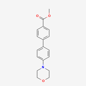 molecular formula C18H19NO3 B12867351 Methyl 4'-(4-morpholinyl)[1,1'-biphenyl]-4-carboxylate CAS No. 893736-22-6