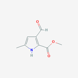 molecular formula C8H9NO3 B12867366 Methyl 3-formyl-5-methyl-1H-pyrrole-2-carboxylate 