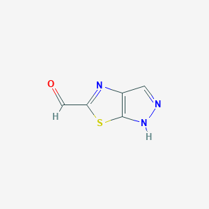 molecular formula C5H3N3OS B12867395 1h-Pyrazolo[4,3-d]thiazole-5-carbaldehyde CAS No. 933716-59-7