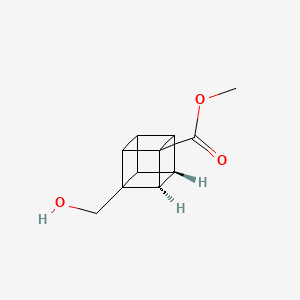 molecular formula C11H12O3 B12867496 methyl (2S,5R)-3-(hydroxymethyl)cubane-1-carboxylate 