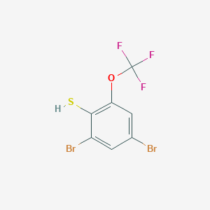 molecular formula C7H3Br2F3OS B12867509 2,4-Dibromo-6-trifluoromethoxybenzenethiol CAS No. 1208074-73-0