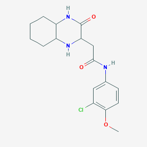 molecular formula C17H22ClN3O3 B12867518 N-(3-Chloro-4-methoxyphenyl)-2-(3-oxodecahydroquinoxalin-2-yl)acetamide 