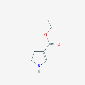 molecular formula C7H11NO2 B12867539 ethyl 4,5-dihydro-1H-pyrrole-3-carboxylate 