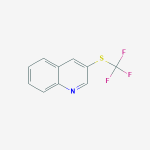 molecular formula C10H6F3NS B12867570 Quinoline, 3-[(trifluoromethyl)thio]- 