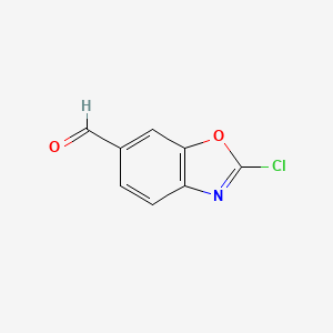 molecular formula C8H4ClNO2 B12867574 2-Chlorobenzo[d]oxazole-6-carbaldehyde 