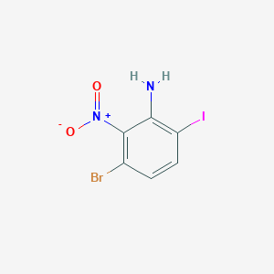 molecular formula C6H4BrIN2O2 B12867579 3-Bromo-6-iodo-2-nitroaniline 