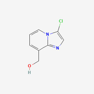 molecular formula C8H7ClN2O B12867626 (3-Chloroimidazo[1,2-a]pyridin-8-yl)methanol 