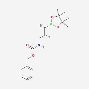 molecular formula C17H24BNO4 B12867672 Benzyl N-[(2E)-3-(tetramethyl-1,3,2-dioxaborolan-2-YL)prop-2-EN-1-YL]carbamate 