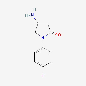 molecular formula C10H11FN2O B1286774 4-Amino-1-(4-fluorophenyl)pyrrolidin-2-one CAS No. 1011357-90-6
