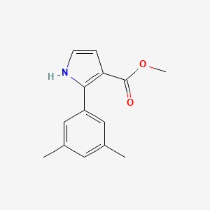molecular formula C14H15NO2 B12867784 Methyl 2-(3,5-dimethylphenyl)-1H-pyrrole-3-carboxylate 