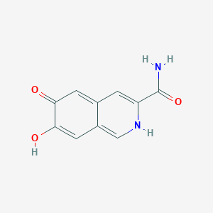 molecular formula C10H8N2O3 B128678 6,7-Dihydroxyisoquinoline-3-carboxamide CAS No. 146515-42-6