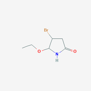 molecular formula C6H10BrNO2 B12867826 4-Bromo-5-ethoxypyrrolidin-2-one 