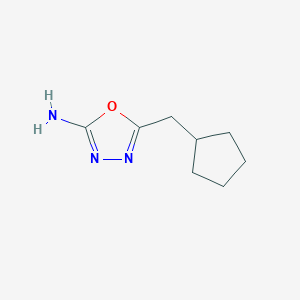 molecular formula C8H13N3O B1286786 5-(Cyclopentylmethyl)-1,3,4-oxadiazol-2-amine CAS No. 1016707-50-8