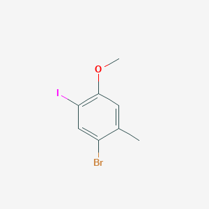 molecular formula C8H8BrIO B12867873 1-Bromo-5-iodo-4-methoxy-2-methylbenzene 