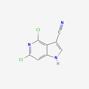 molecular formula C8H3Cl2N3 B12867948 4,6-Dichloro-1H-pyrrolo[3,2-c]pyridine-3-carbonitrile 