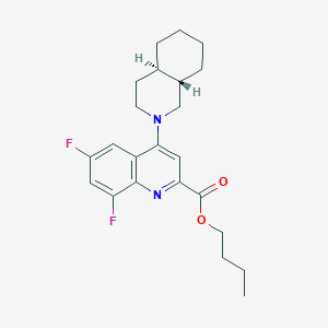 molecular formula C23H28F2N2O2 B12867971 rel-Butyl 6,8-difluoro-4-((4aR,8aS)-octahydroisoquinolin-2(1H)-yl)quinoline-2-carboxylate CAS No. 1279049-69-2