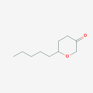 molecular formula C10H18O2 B12867979 6-Pentyldihydro-2H-pyran-3(4H)-one 