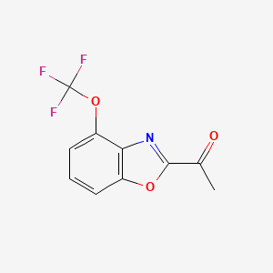 molecular formula C10H6F3NO3 B12868026 1-(4-(Trifluoromethoxy)benzo[d]oxazol-2-yl)ethanone 
