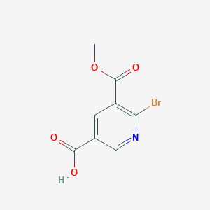 molecular formula C8H6BrNO4 B12868028 6-Bromo-5-(methoxycarbonyl)nicotinic acid 