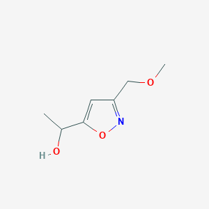 molecular formula C7H11NO3 B12868088 1-(3-(Methoxymethyl)isoxazol-5-yl)ethanol 