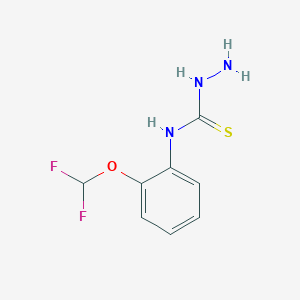 molecular formula C8H9F2N3OS B12868095 4-(2-Difluoromethoxyphenyl)thiosemicarbazide 