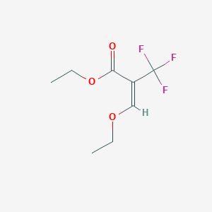 molecular formula C8H11F3O3 B12868204 ethyl (E)-3-ethoxy-2-(trifluoromethyl)prop-2-enoate 
