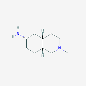 molecular formula C10H20N2 B12868243 (4AS,6S,8aR)-2-methyldecahydroisoquinolin-6-amine 