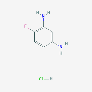 molecular formula C6H8ClFN2 B12868271 2,4-Diaminofluorobenzene hydrochloride 