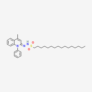 molecular formula C32H47N3O2S B12868272 N'-(4-Methyl-1-phenylquinolin-2(1H)-ylidene)hexadecane-1-sulfonohydrazide CAS No. 2540-28-5