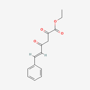 molecular formula C14H14O4 B12868294 Ethyl 2,4-dioxo-6-phenylhex-5-enoate CAS No. 1027-41-4