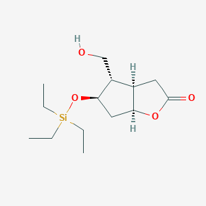 molecular formula C14H26O4Si B1286833 (3aR,4S,5R,6aS)-4-(Hydroxymethyl)-5-((triethylsilyl)oxy)hexahydro-2H-cyclopenta[b]furan-2-one CAS No. 913258-07-8