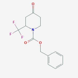 molecular formula C14H14F3NO3 B1286838 Benzyl 4-oxo-2-(trifluoromethyl)piperidine-1-carboxylate CAS No. 911298-12-9
