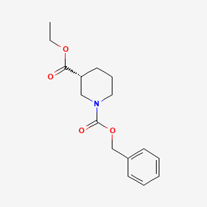 molecular formula C16H21NO4 B1286845 (R)-1-Benzyl 3-ethyl piperidine-1,3-dicarboxylate CAS No. 435275-85-7