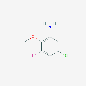 molecular formula C7H7ClFNO B12868489 5-Chloro-3-fluoro-2-methoxyaniline 