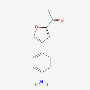 molecular formula C12H11NO2 B12868589 1-(4-(4-Aminophenyl)furan-2-yl)ethanone 