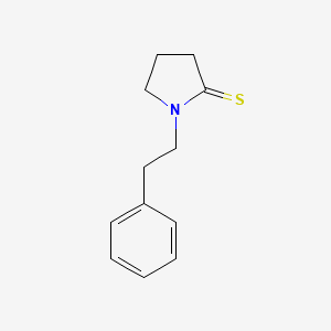 molecular formula C12H15NS B12868603 1-Phenethylpyrrolidine-2-thione 
