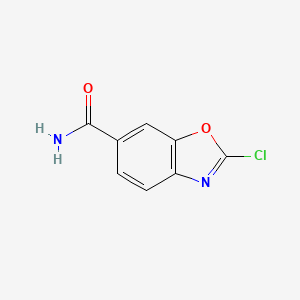 molecular formula C8H5ClN2O2 B12868613 2-Chlorobenzo[d]oxazole-6-carboxamide 