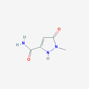 molecular formula C5H7N3O2 B12868629 5-Hydroxy-1-methyl-1H-pyrazole-3-carboxamide CAS No. 51985-96-7