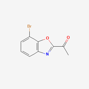 molecular formula C9H6BrNO2 B12868637 1-(7-Bromobenzo[d]oxazol-2-yl)ethanone 