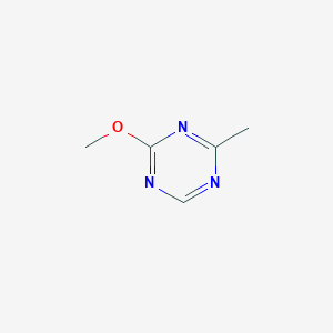 molecular formula C5H7N3O B12868645 2-Methoxy-4-methyl-1,3,5-triazine 