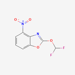 molecular formula C8H4F2N2O4 B12868697 2-(Difluoromethoxy)-4-nitrobenzo[d]oxazole 