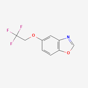 molecular formula C9H6F3NO2 B12868703 5-(2,2,2-Trifluoroethoxy)-1,3-benzoxazole 